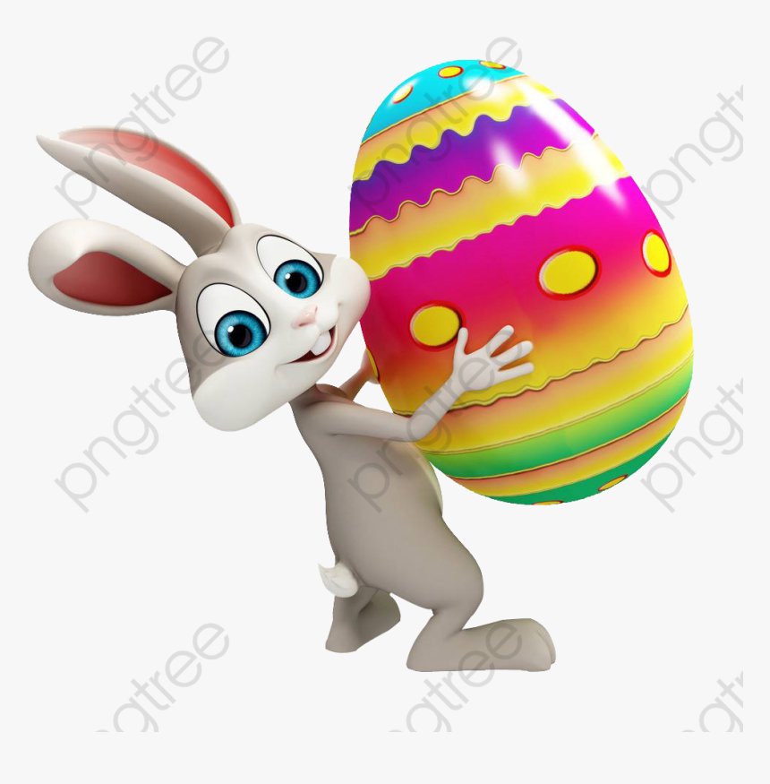 Easter Egg Clipart Bunny - Easter Bunny Transparent Background, HD Png Download, Free Download