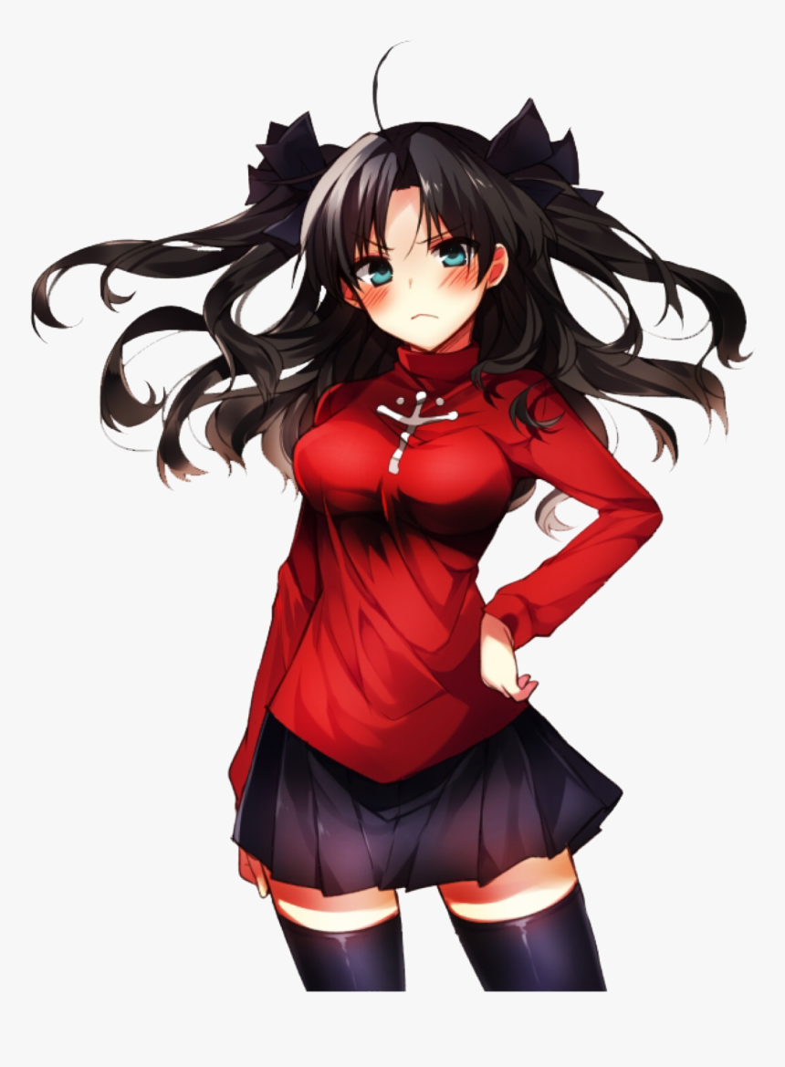 #rintohsaka #rin #cuteness #anime #art #fatestaynight - Transparent Rin Tohsaka Png, Png Download, Free Download