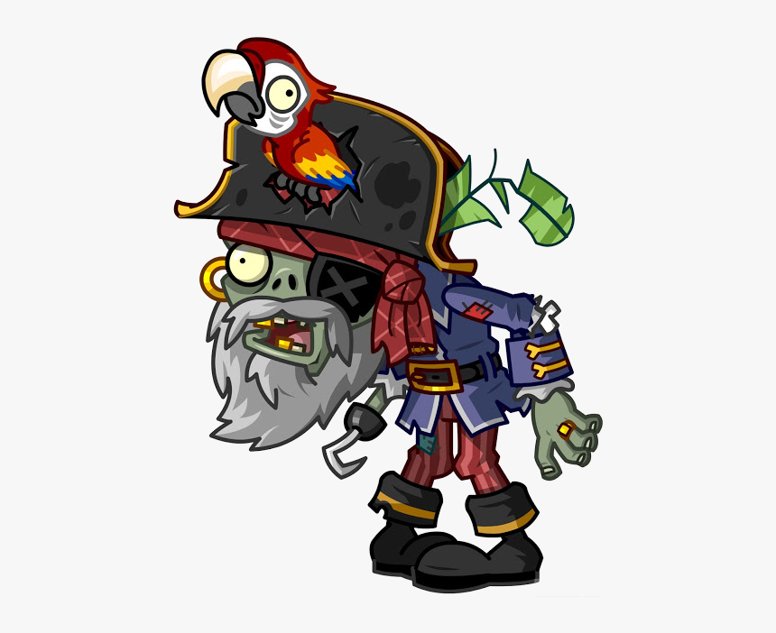 Pirate Captain Png - Plants Vs Zombies Design, Transparent Png, Free Download