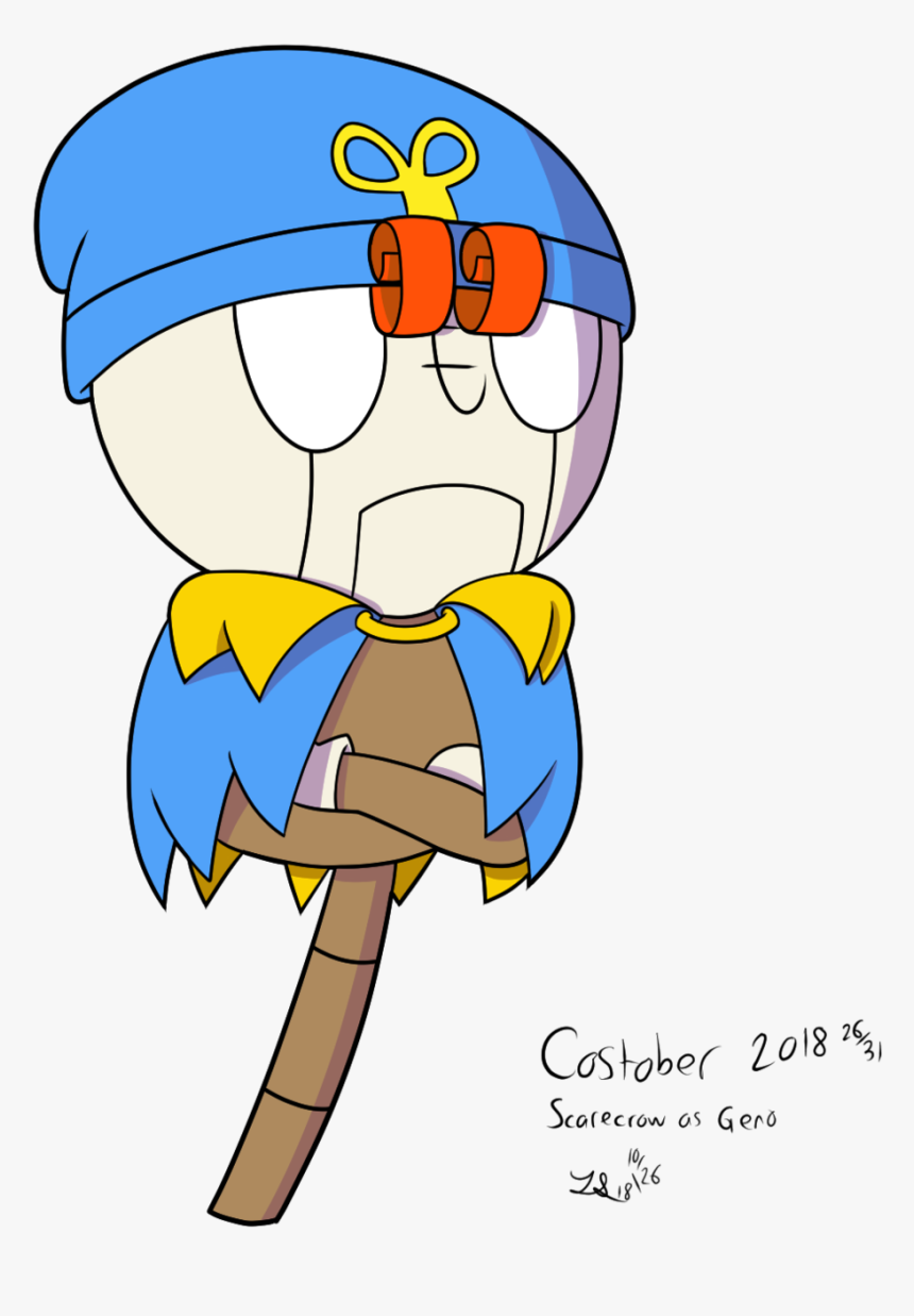 Day 26 Of Costober, Scarecrow As Geno From Super Mario - Scarecrow Geno, HD Png Download, Free Download