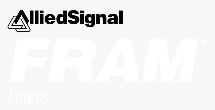 Fram Auto Filters 1 Logo Black And White - Allied Signal, HD Png Download, Free Download