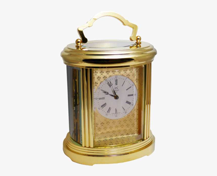 Ovale Carriage Clock Fleur De Lys - Brass, HD Png Download, Free Download