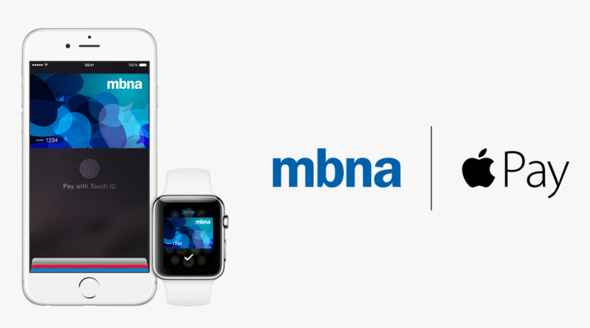 A Smartphone, Smartwatch And The Mbna And Apple Pay - Apple Pay, HD Png Download, Free Download