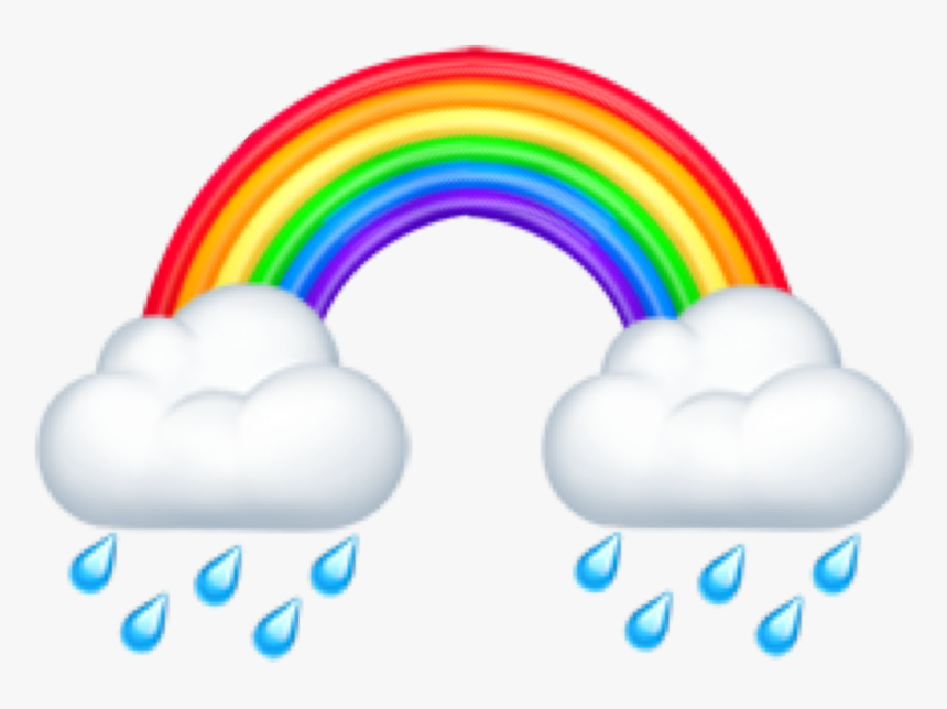 Emoji Rainbow Rain Cloud Rainbowemoji Freetoedit Rainbow Emoji Png Transparent Png Kindpng