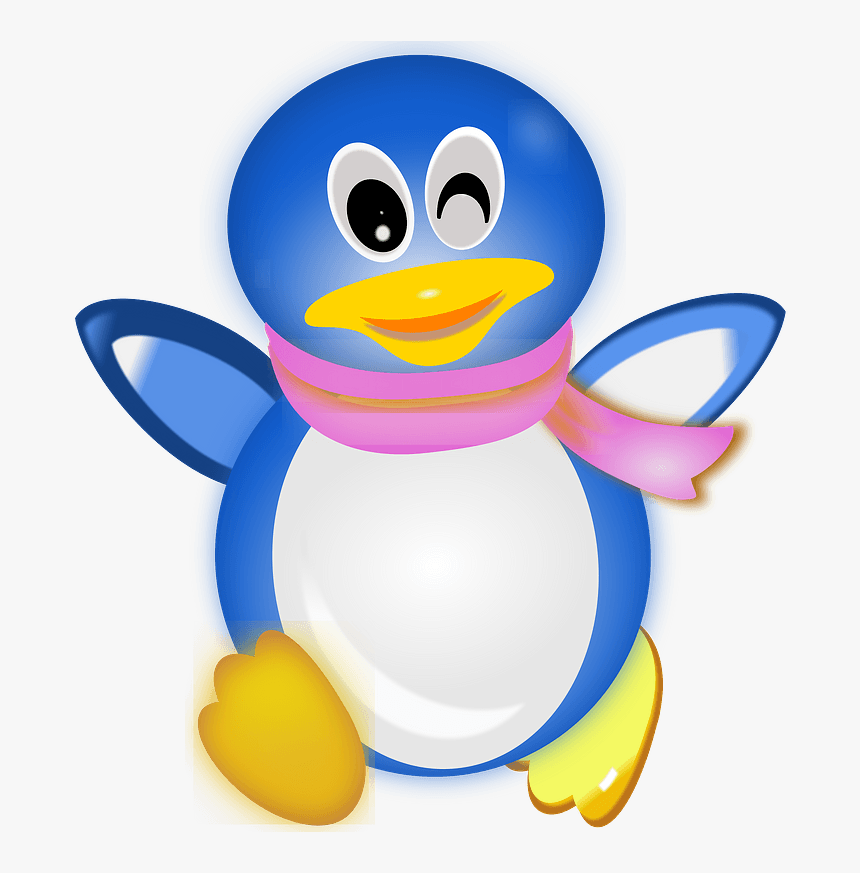 Winking Penguin Clipart - Cartoon, HD Png Download, Free Download