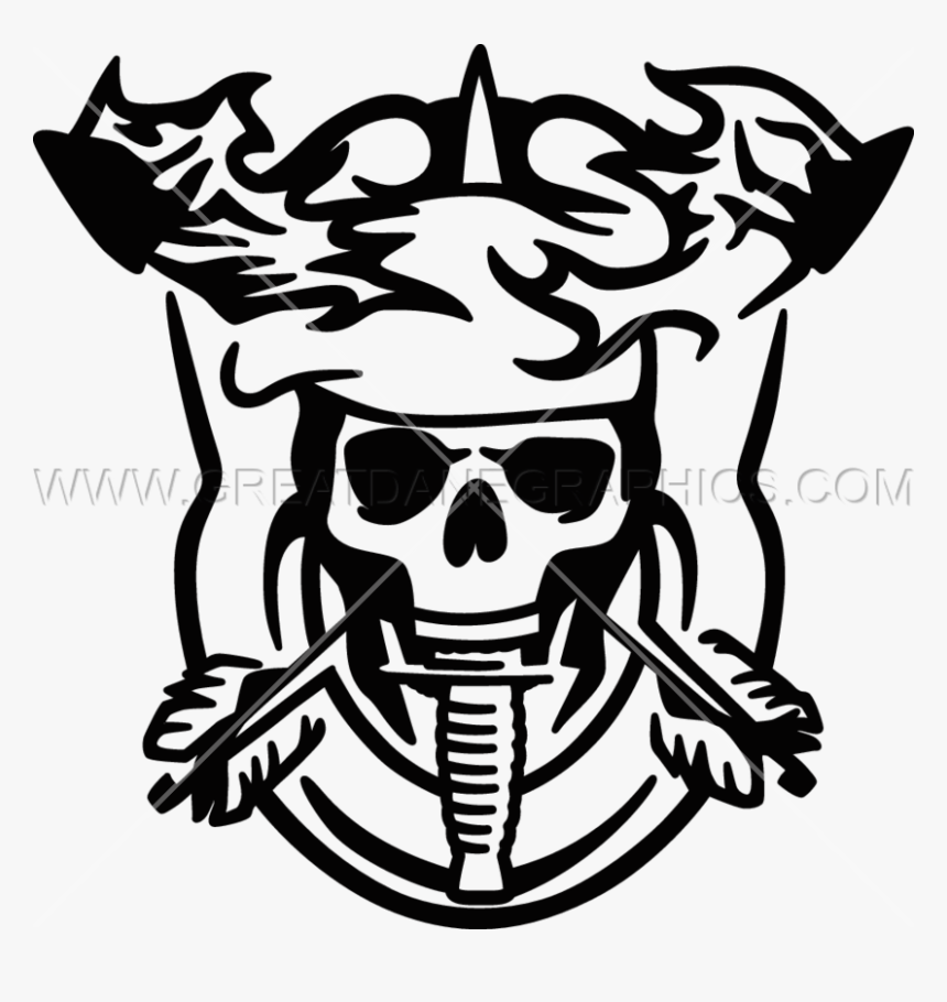 Clipart Arrows Bone - Skull Drawing Arrow, HD Png Download, Free Download