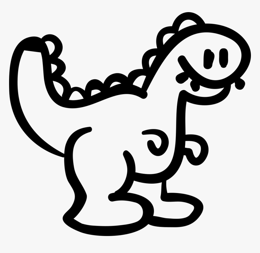 Dino Svg Hand Drawn - Hand Drawn Dinosaur Png, Transparent Png, Free Download