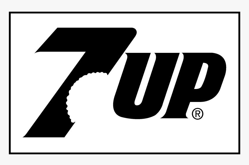 7up Logo Black And White - 7 Up, HD Png Download, Free Download