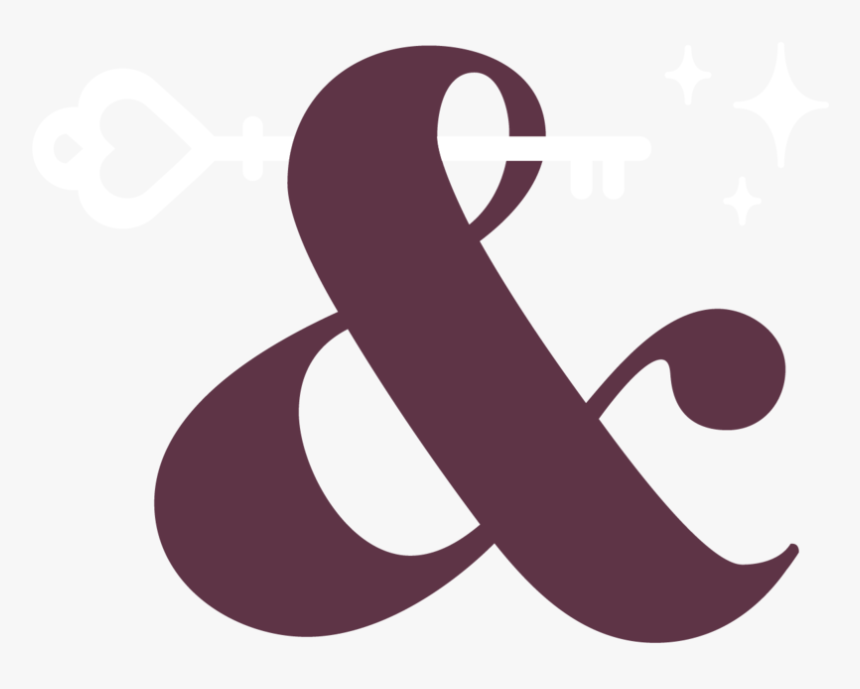 Hitchedxo Iconampersand Plumwhite-01 - Illustration, HD Png Download, Free Download