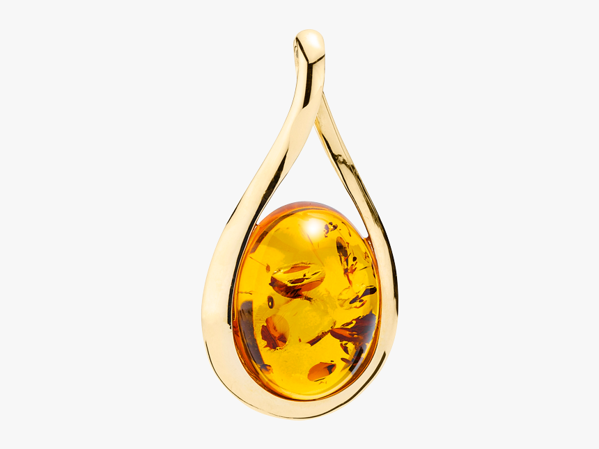 Infinity Pendant In Cognac Amber And Gold - Amber, HD Png Download, Free Download