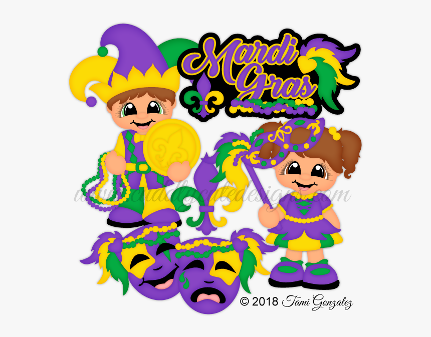 Mardi Gras Cuties - Graphic Design, HD Png Download, Free Download