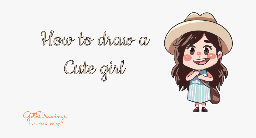 How To Draw A Cute Girl - Drawing, HD Png Download, Free Download