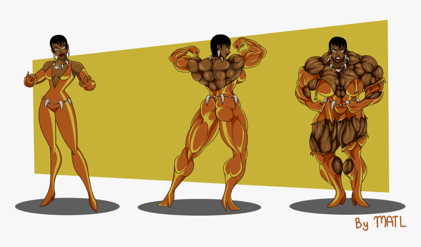 Vixen Muscle Growth Sequence By Matl Fur Affinity [dot] - Muscle Growth Sequence, HD Png Download, Free Download