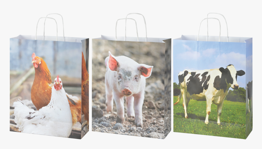 Paper Bags Farm Animals L Ass - Bag, HD Png Download, Free Download