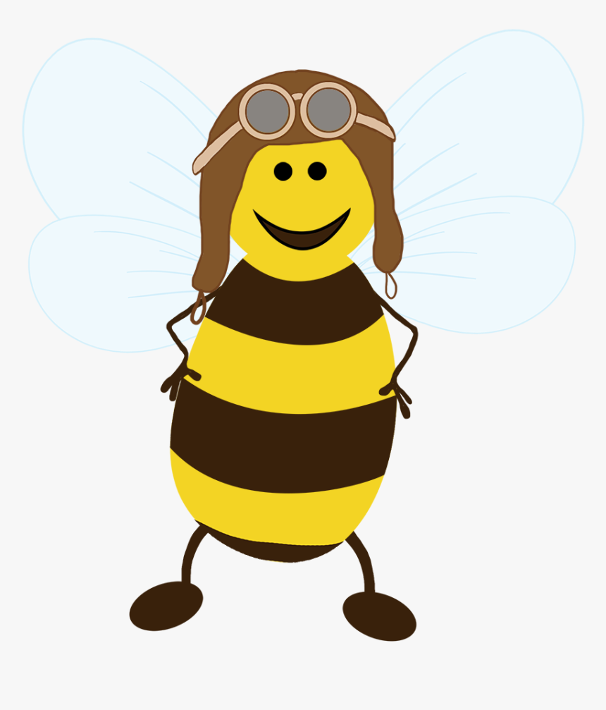 Pilot Bee Image - Cartoon, HD Png Download, Free Download