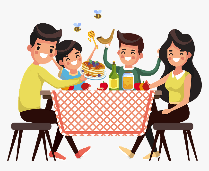 Rosh Hashanah Dinner Clipart, HD Png Download, Free Download