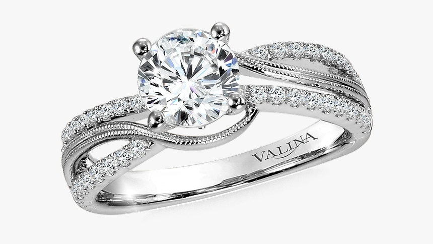 Valina Diamond Split Shank Engagement Ring Mounting - Pre-engagement Ring, HD Png Download, Free Download