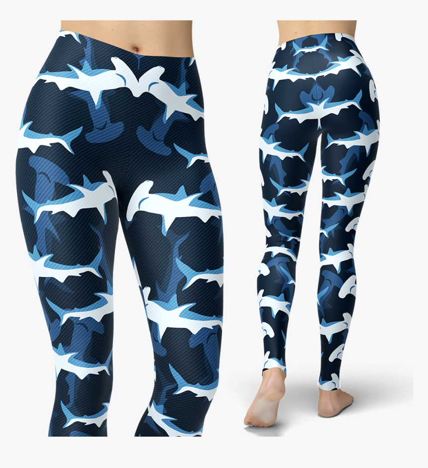 Blue Hammerhead Shark Leggings, HD Png Download, Free Download