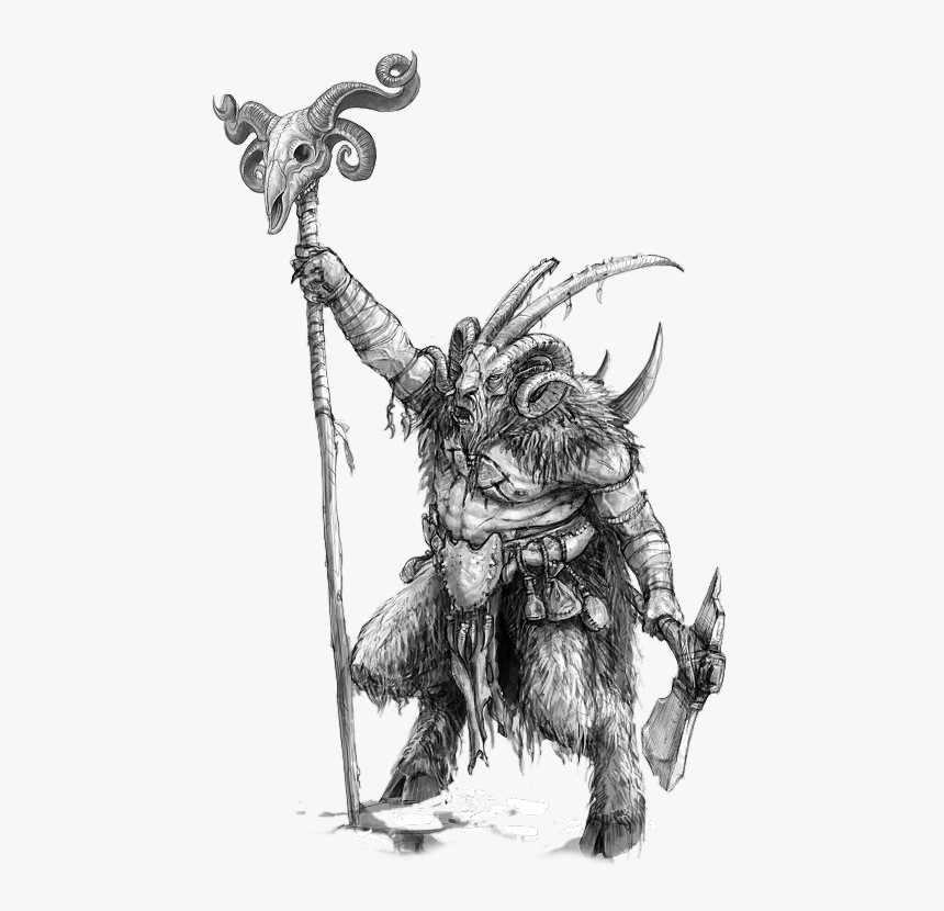 Goatskull Aanchuth, Gabrax Warlock - Illustration, HD Png Download, Free Download