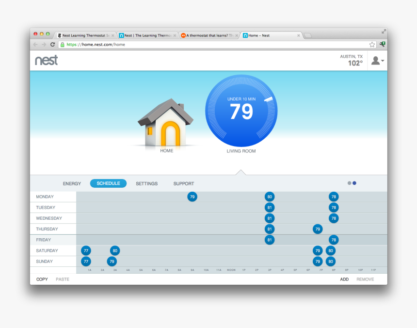 Thermostat Schedule Ux, HD Png Download, Free Download