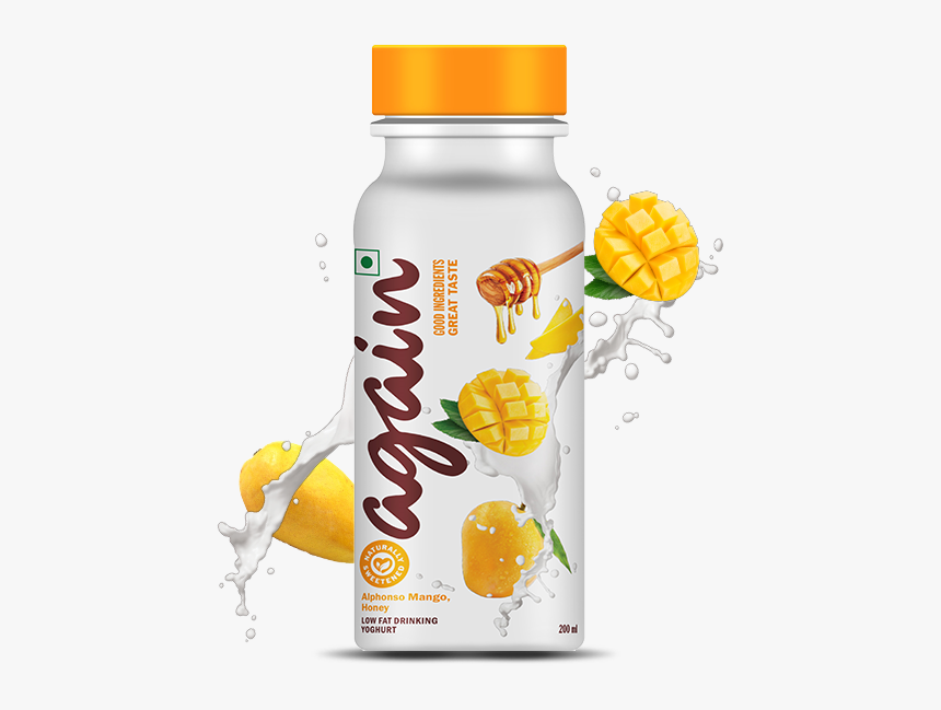 Again Low Fat Drinking Yoghurt With Alphone Mango, - Again Drink, HD Png Download, Free Download