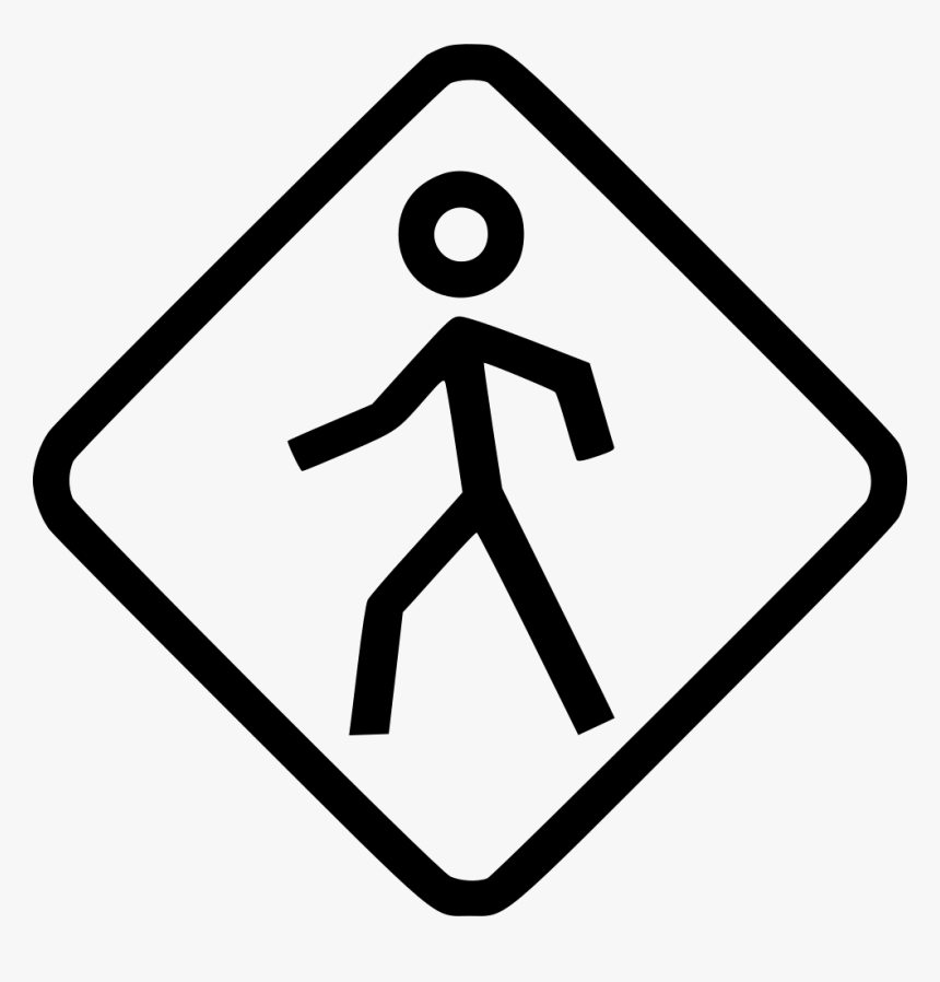 Pedestrian Sign - Portable Network Graphics, HD Png Download, Free Download