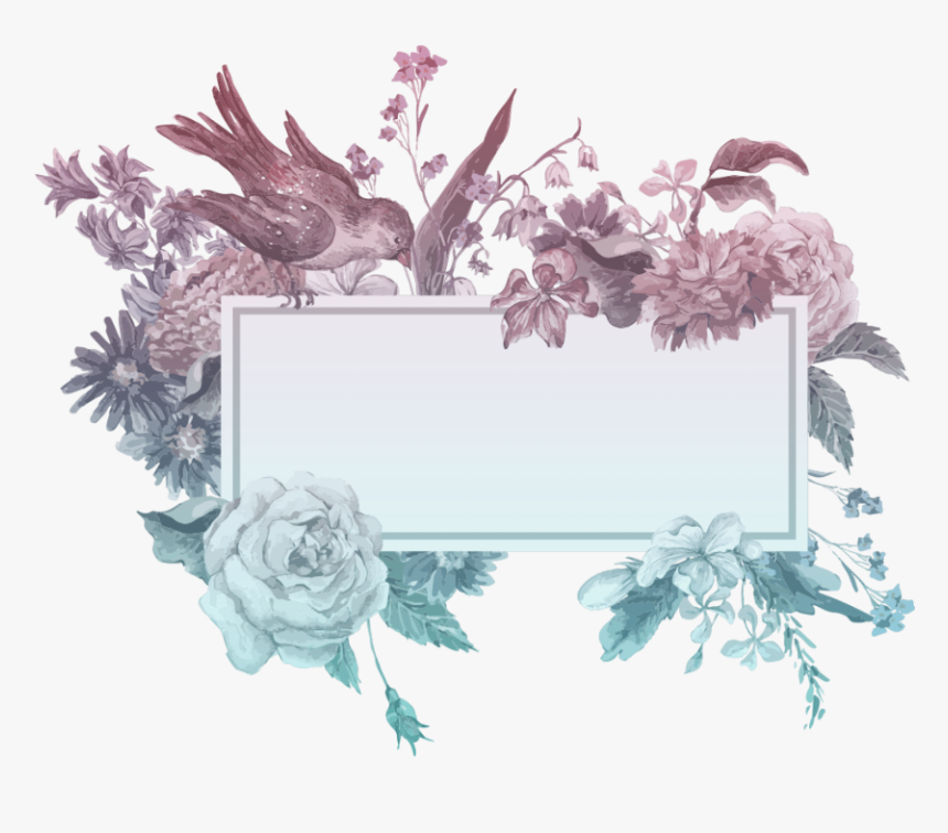 Transparent Flower Banner Png - Frame Wedding Invitation Png, Png Download, Free Download