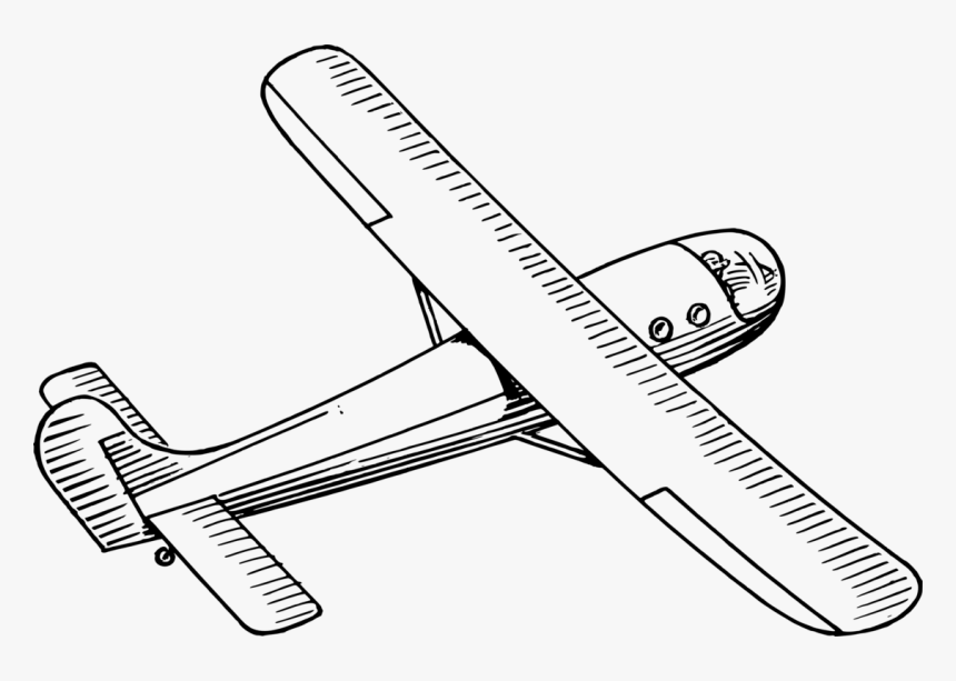 Planes Drawing Aviation - Drawing Of A Glider, HD Png Download, Free Download