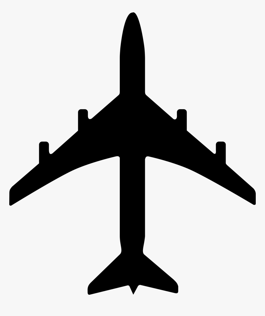 Airplane Aircraft Drawing Silhouette Cc0 - Airplane Silhouette Vector, HD Png Download, Free Download