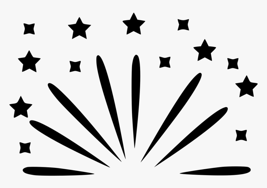 Party Firework Celebrate Comments - Grey And White Star Background, HD Png Download, Free Download