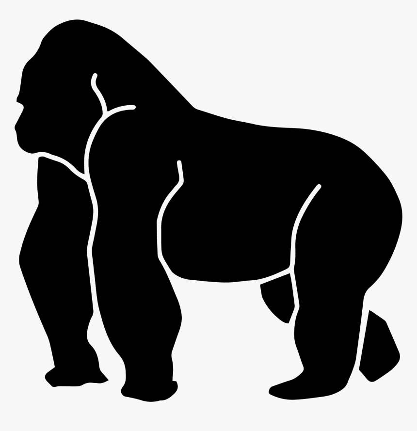 Clipart Face Gorilla - Gorilla Sillohuette Png, Transparent Png, Free Download