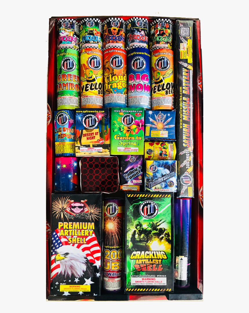 Red White And Blue Assortment Fireworks, HD Png Download, Free Download