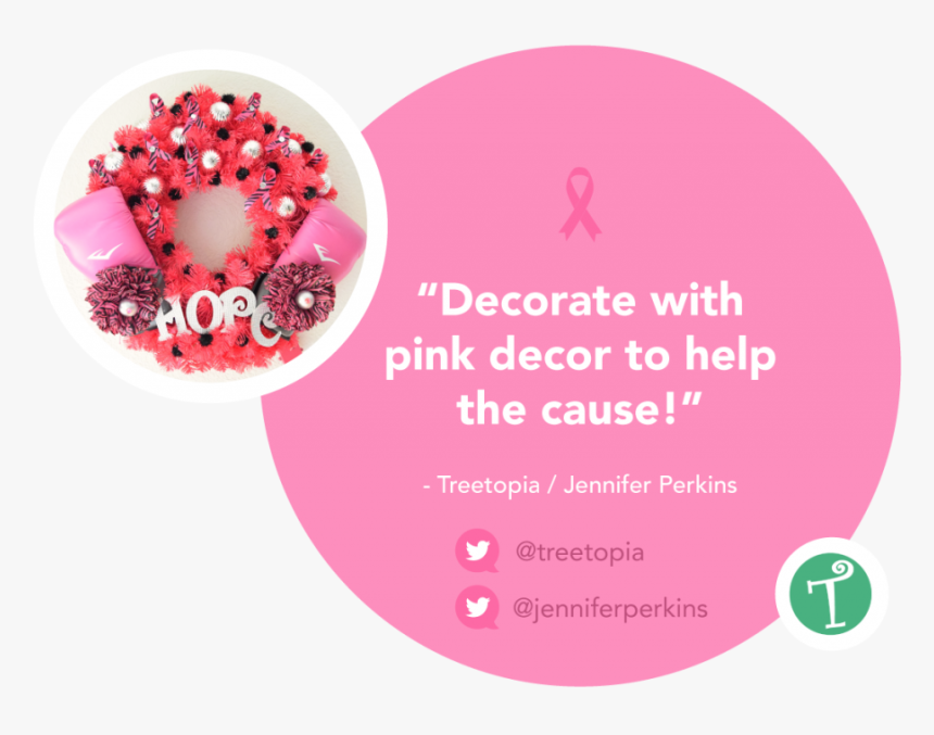 Decorate With Pink Decor To Help The Cause - Creative Campaign Breast Cancer Awareness, HD Png Download, Free Download