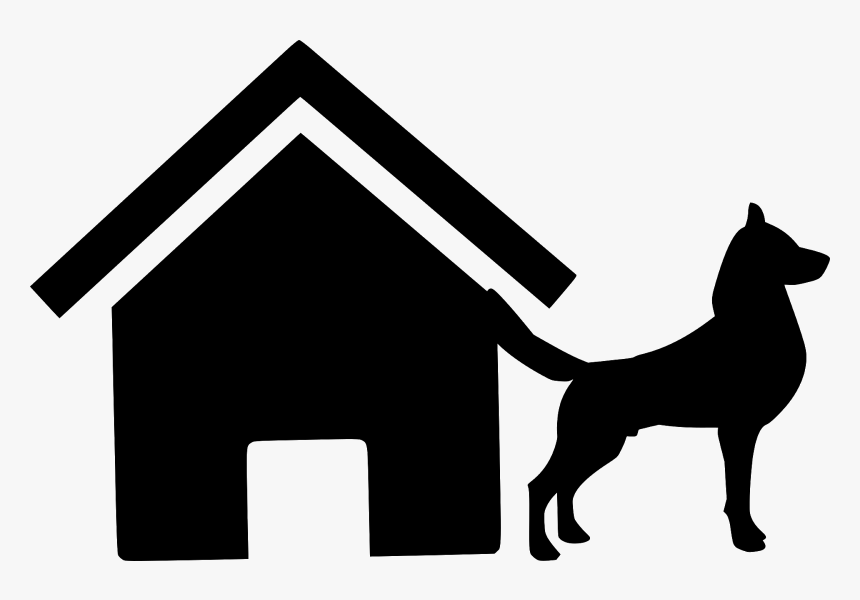 Dog, House, Silhouette, Design, Canine, Doggy, Doghouse, - Clip Art, HD Png Download, Free Download