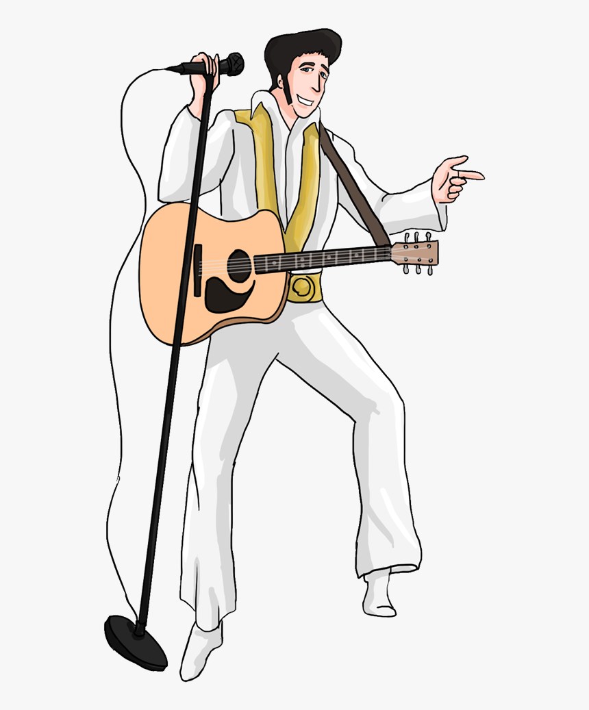 Musician Clipart Music Performer - Cartoon Elvis Presley Png, Transparent Png, Free Download