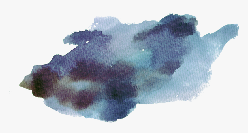 Blue Dark Effect Watercolor Ink Painting Clipart - Watercolor Png Dark Blue, Transparent Png, Free Download