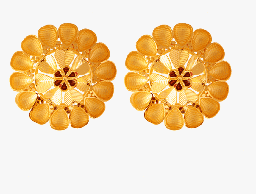 22kt Yellow Gold Stud Earrings For Women - Earrings, HD Png Download, Free Download