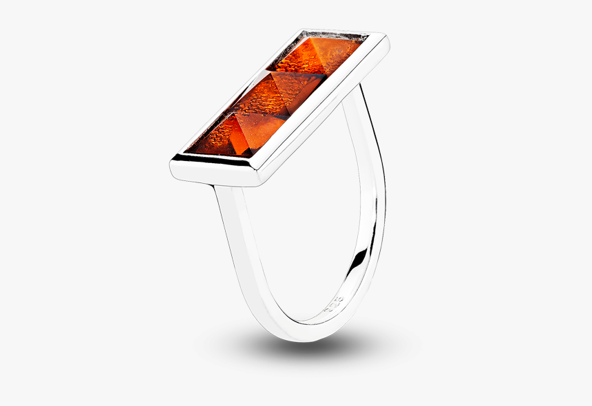 Rock Stud Ring By Louise Sigvardt In Cognac Amber - Titanium Ring, HD Png Download, Free Download