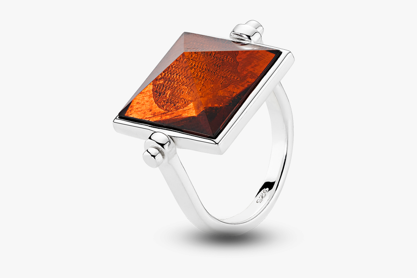 Rock Stud Ring By Louise Sigvardt In Cognac Amber - Amber, HD Png Download, Free Download