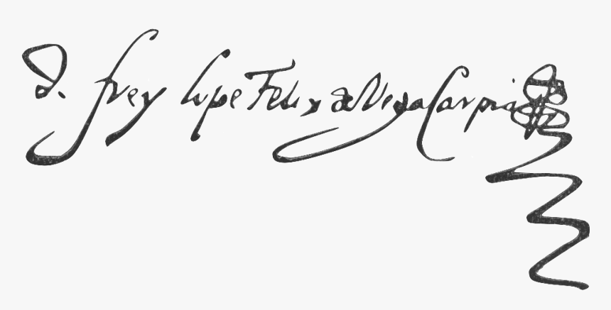 Firma De Lope De Vega En Sus Últimos Años - Lope De Vega Firma, HD Png Download, Free Download