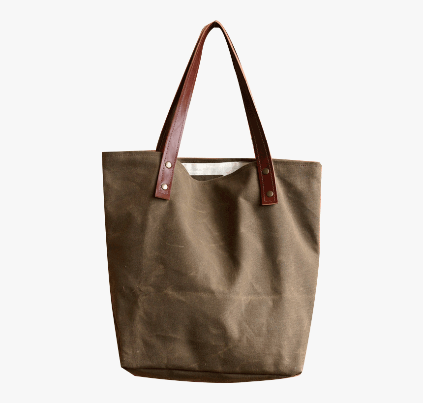 Tote Bag With Leather Strap, HD Png Download - kindpng