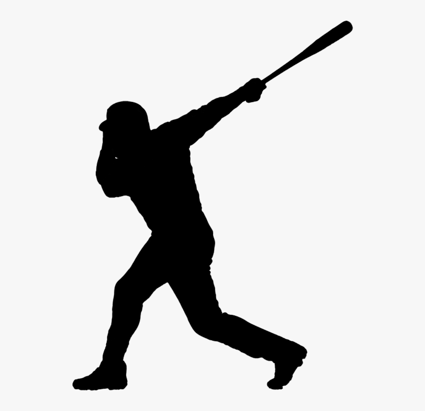 Baseball Clip Art Line Silhouette Sporting Goods - Silhouette, HD Png Download, Free Download