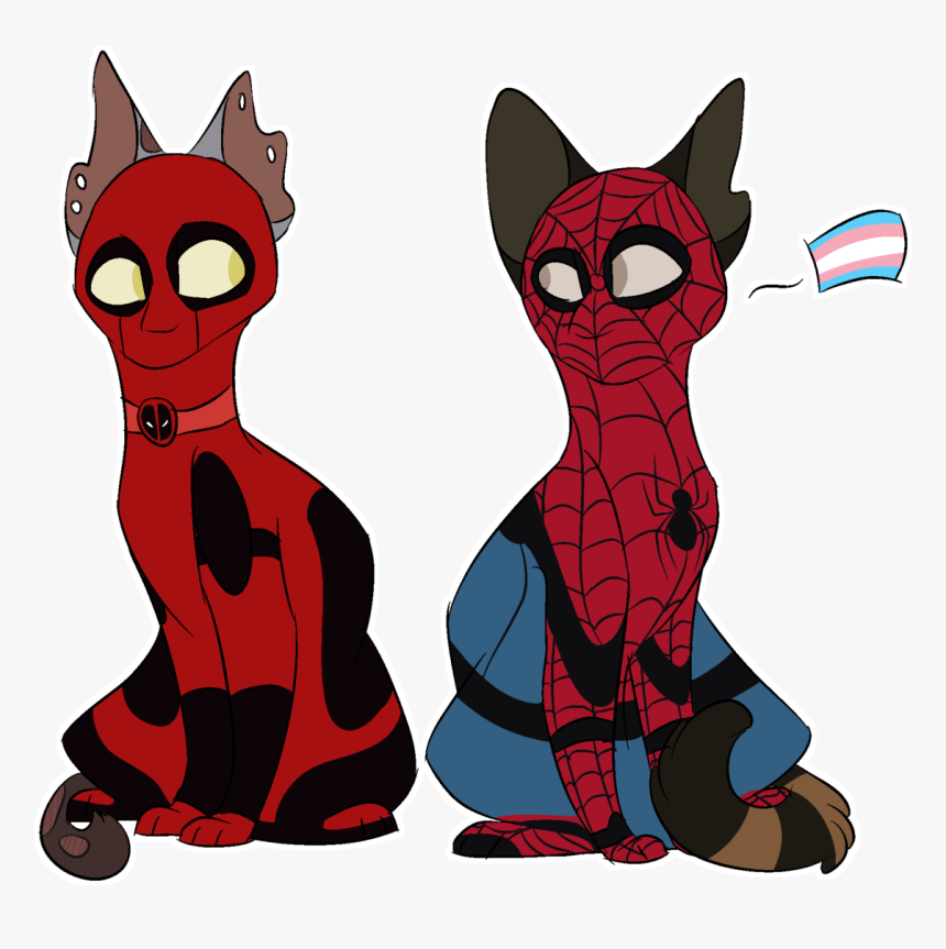 Trans Spider Man Coming Out To Deadpool Based On My - Cartoon, HD Png Download, Free Download