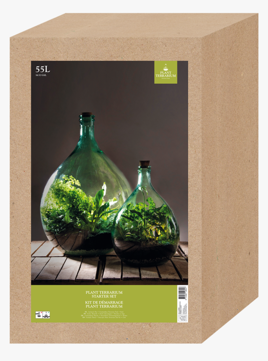 Terrarium Bottle 55 Litre Set - 5l Plant Terrarium, HD Png Download, Free Download