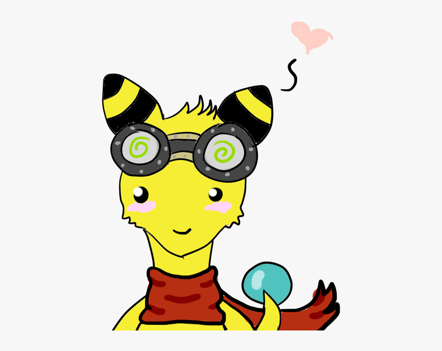 Red The Ampharos [my Pokesona ] - Cartoon, HD Png Download, Free Download