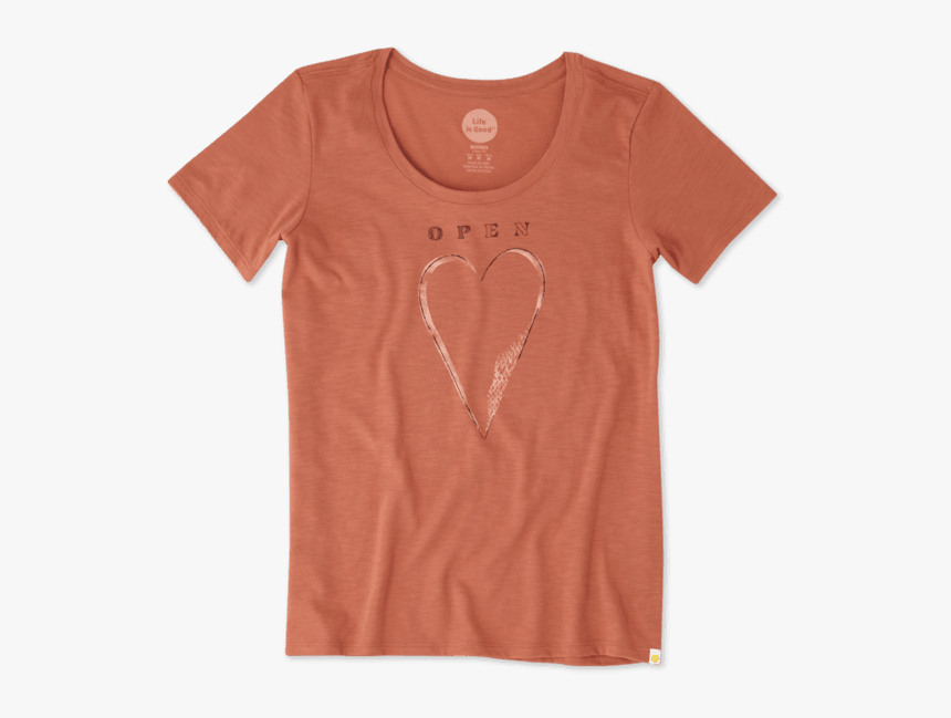 Women"s Open Heart Sunny Scoop Tee - Active Shirt, HD Png Download, Free Download