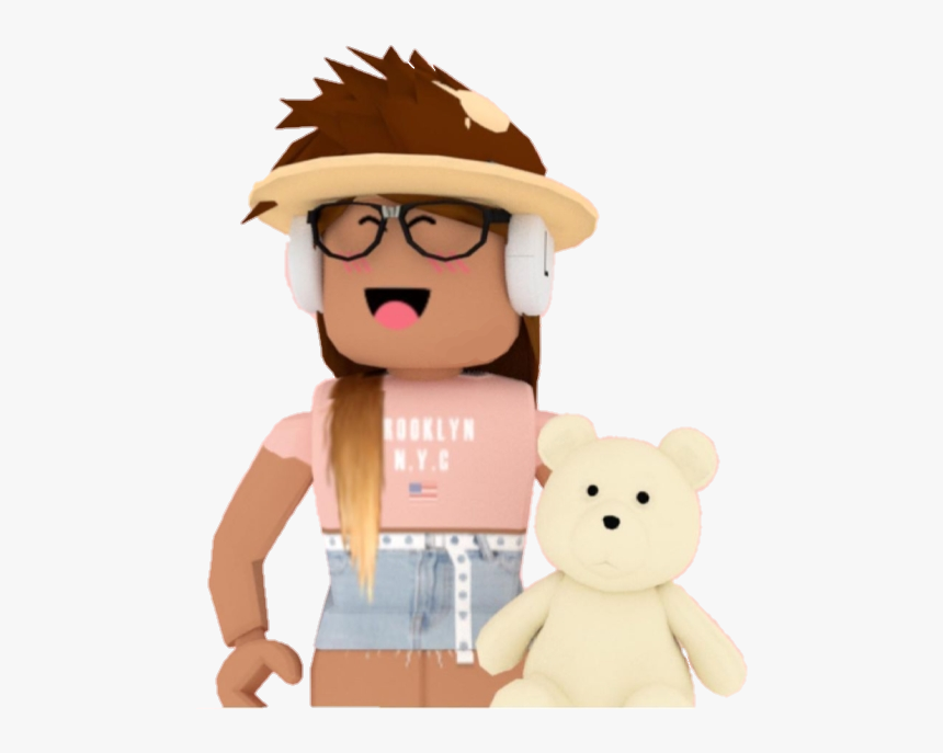 Girl Roblox Bloxburg Teddy Teddyholding Cute Summer Roblox Girl Gfx Hd Png Download Kindpng - pink bear hat roblox