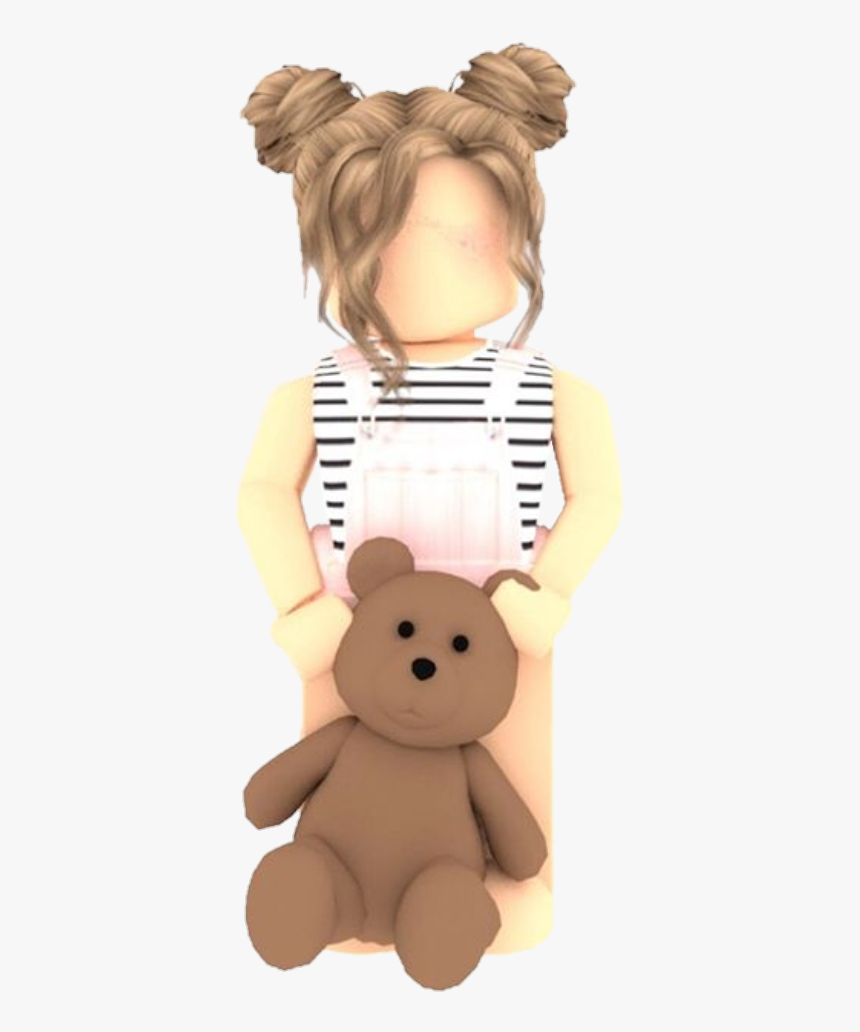 Roblox Girl Gfx Png Cute Bloxburg Aesthetic Cute Roblox Girl Holding Teddy Transparent Png Kindpng - asthetic roblox character with brown hair