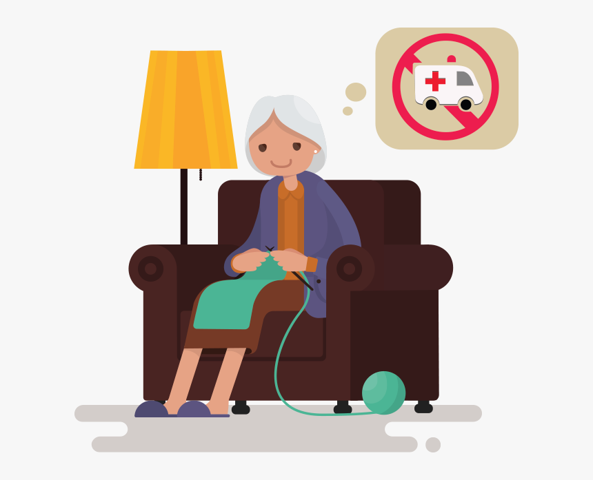 Happy Granny Telemedicine - Cartoon, HD Png Download, Free Download