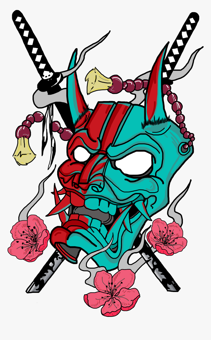 #onimask #mask #oni #freetoedit - Mask Oni Art, HD Png Download, Free Download